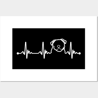 Pug Puppy Heartbeat Posters and Art